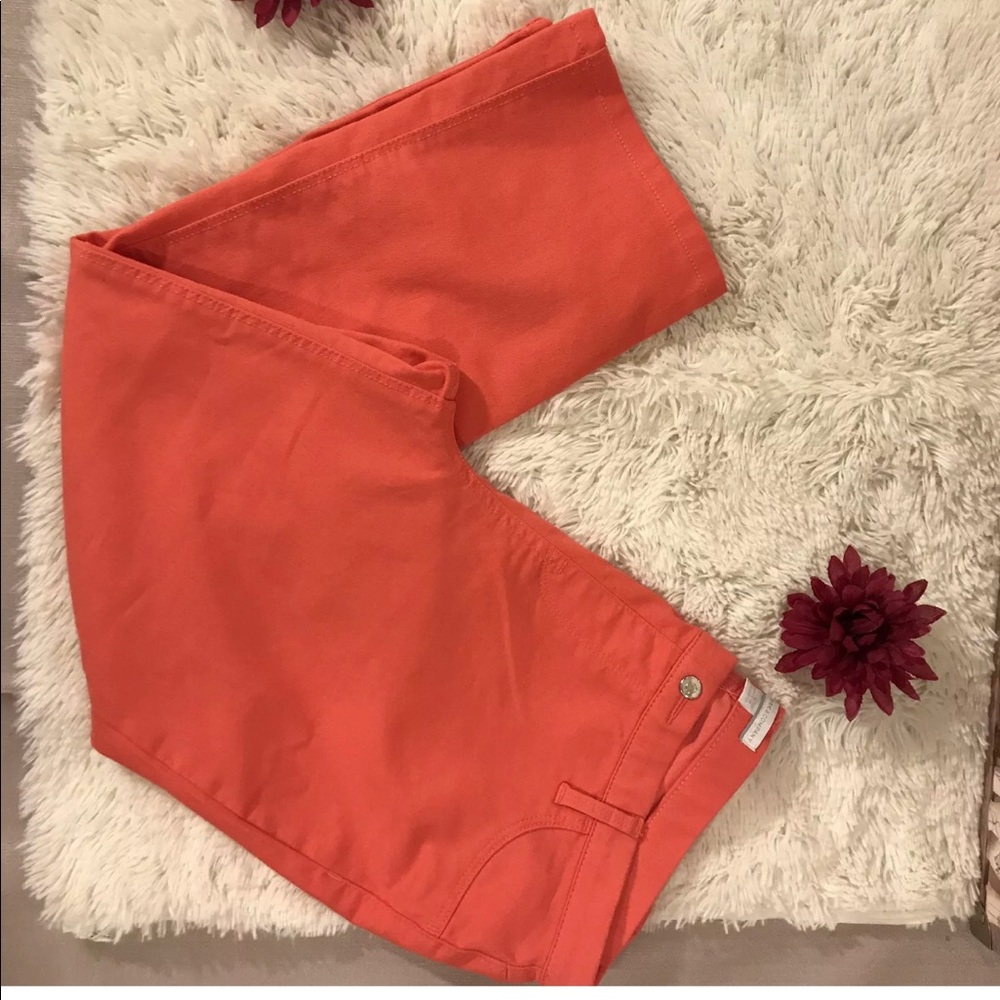 NEW YORK & COMPANY STRETCH JEGGINGS PANTS CORAL